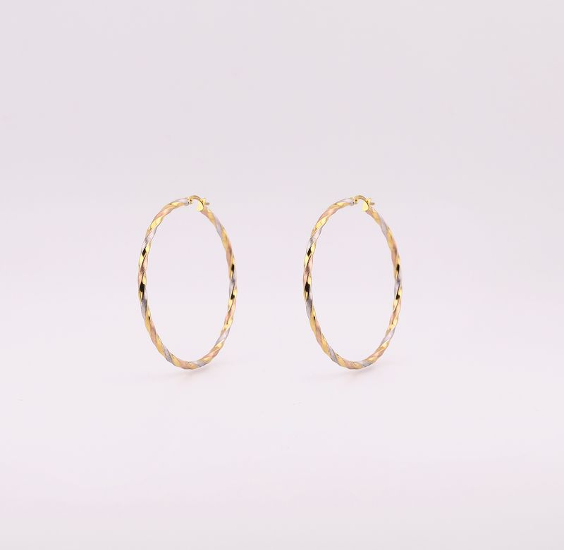 Arracadas Torcidas Tnos  14k 3.6g